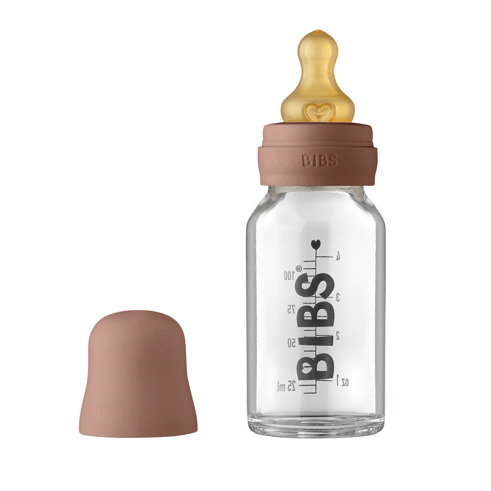 BIBS Baby Glass Bottle Complete Set 110ml - Woodchuck