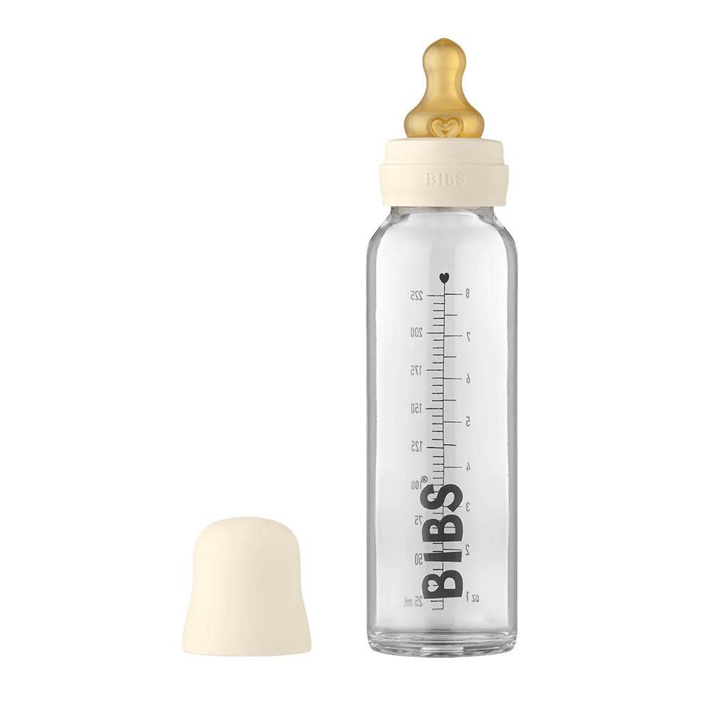 BIBS Baby Glass Bottle Complete Set 225ml - Ivory