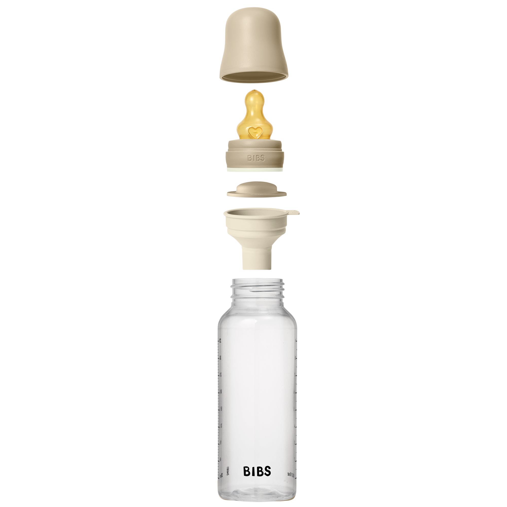 BIBS Baby Bottle 270ml Latex Vanilla Glow detail