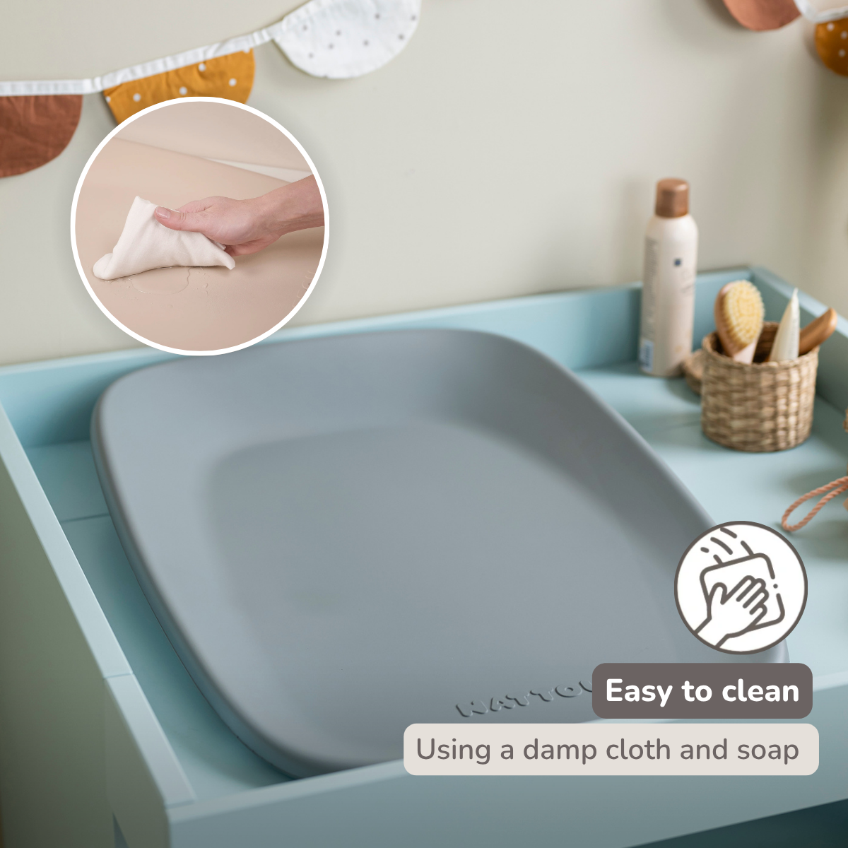 Nattou Softy Changing Pad - Grey