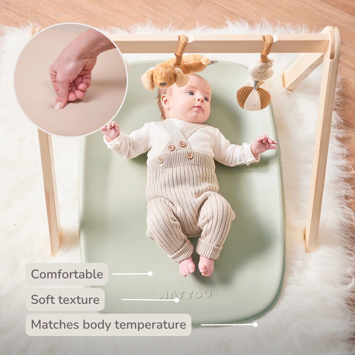 Nattou Softy Changing Pad - Green