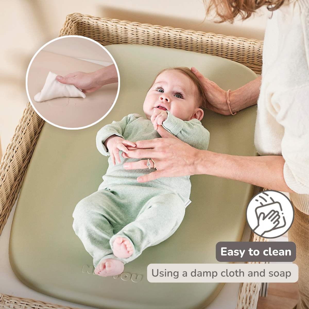 Nattou Softy Changing Pad - Green