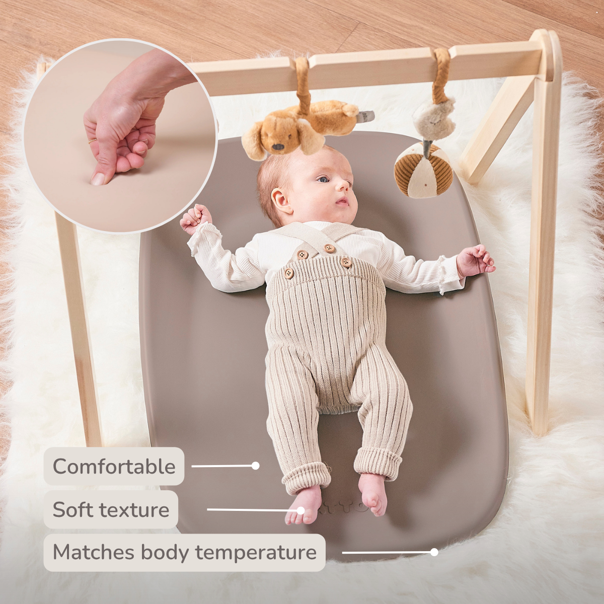 Nattou Softy Changing Pad - Taupe