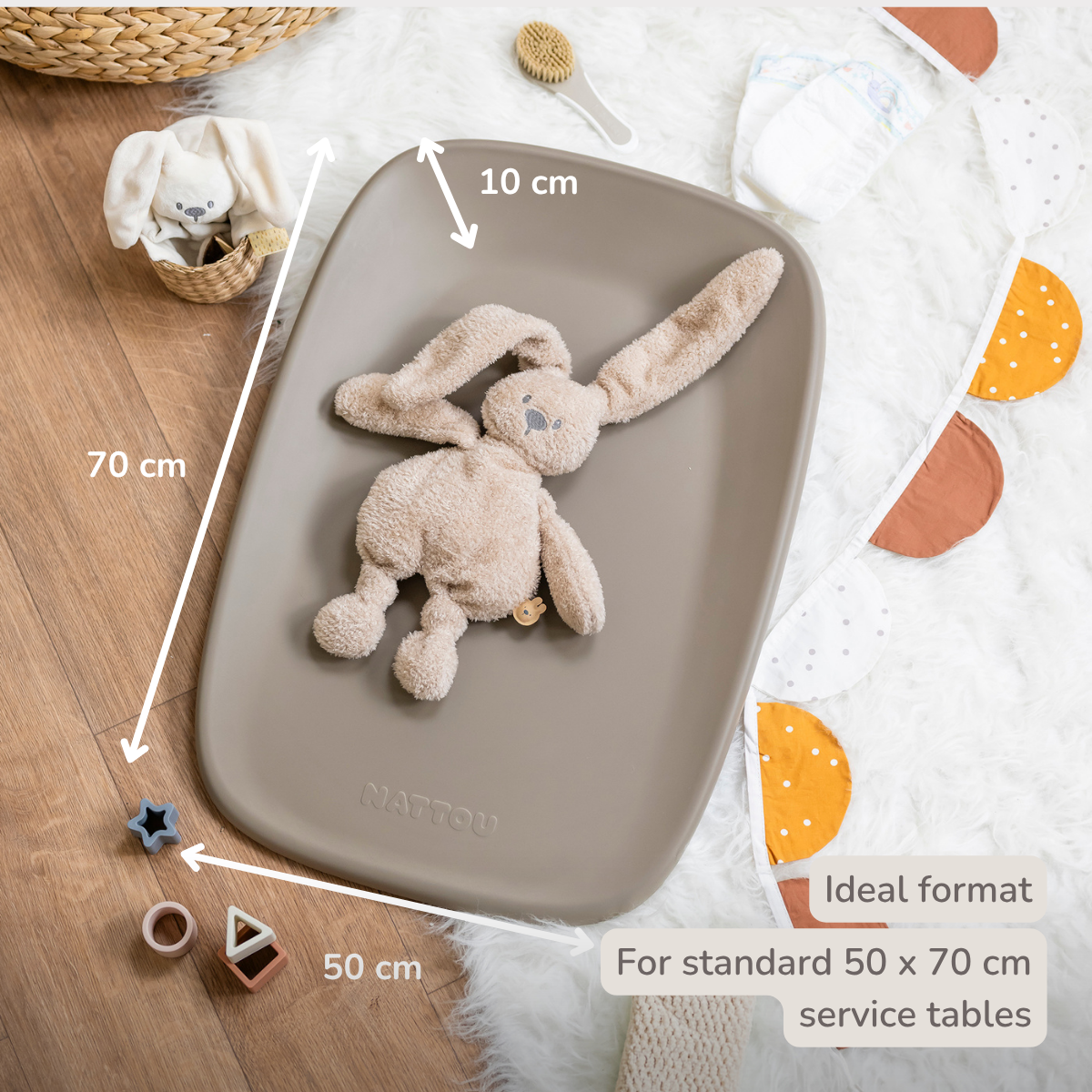Nattou Softy Changing Pad - Taupe