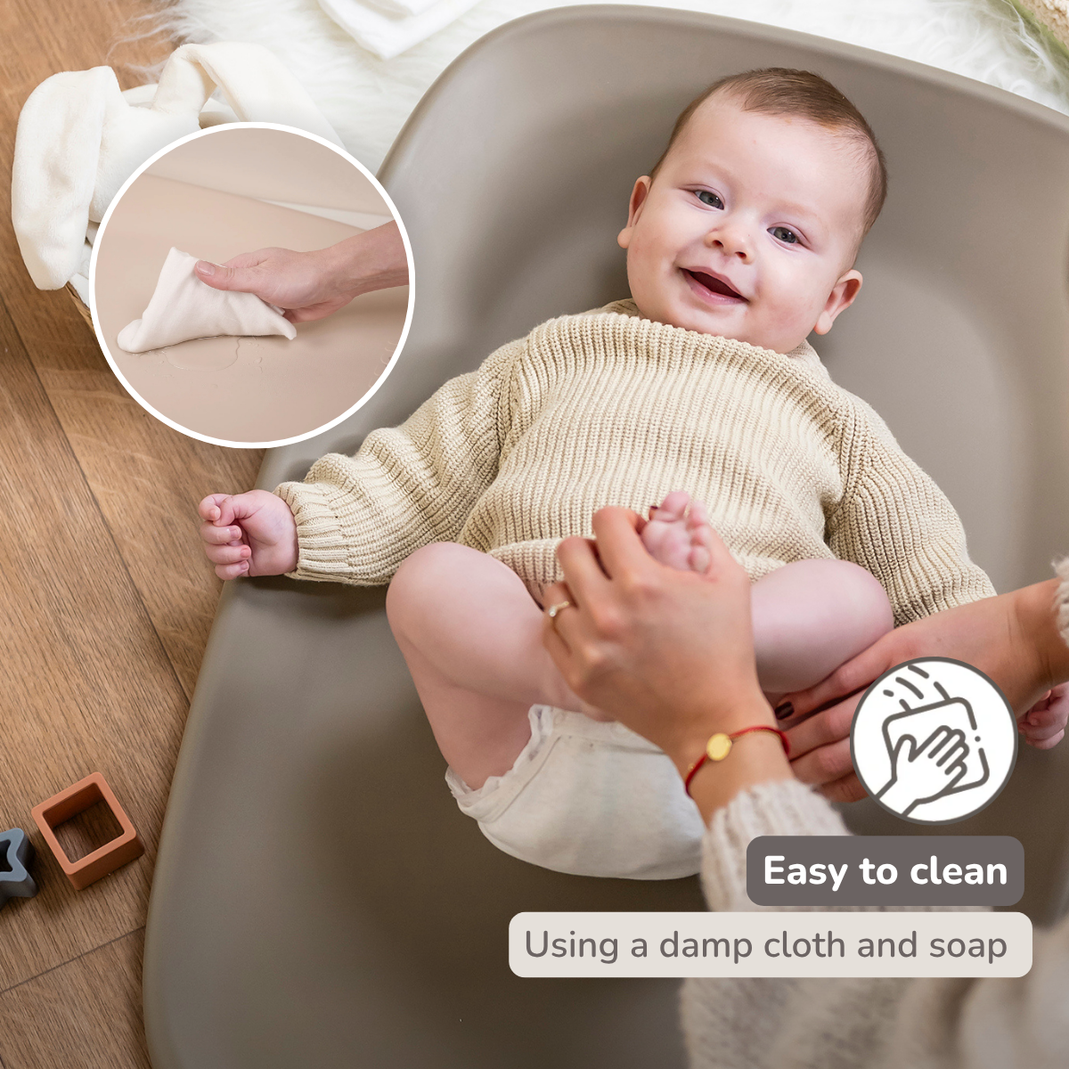 Nattou Softy Changing Pad - Taupe