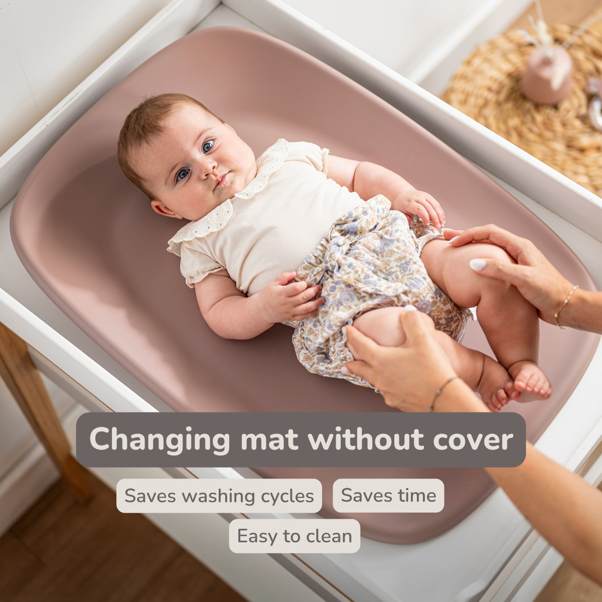 Nattou Softy Changing Pad - Dusty Pink