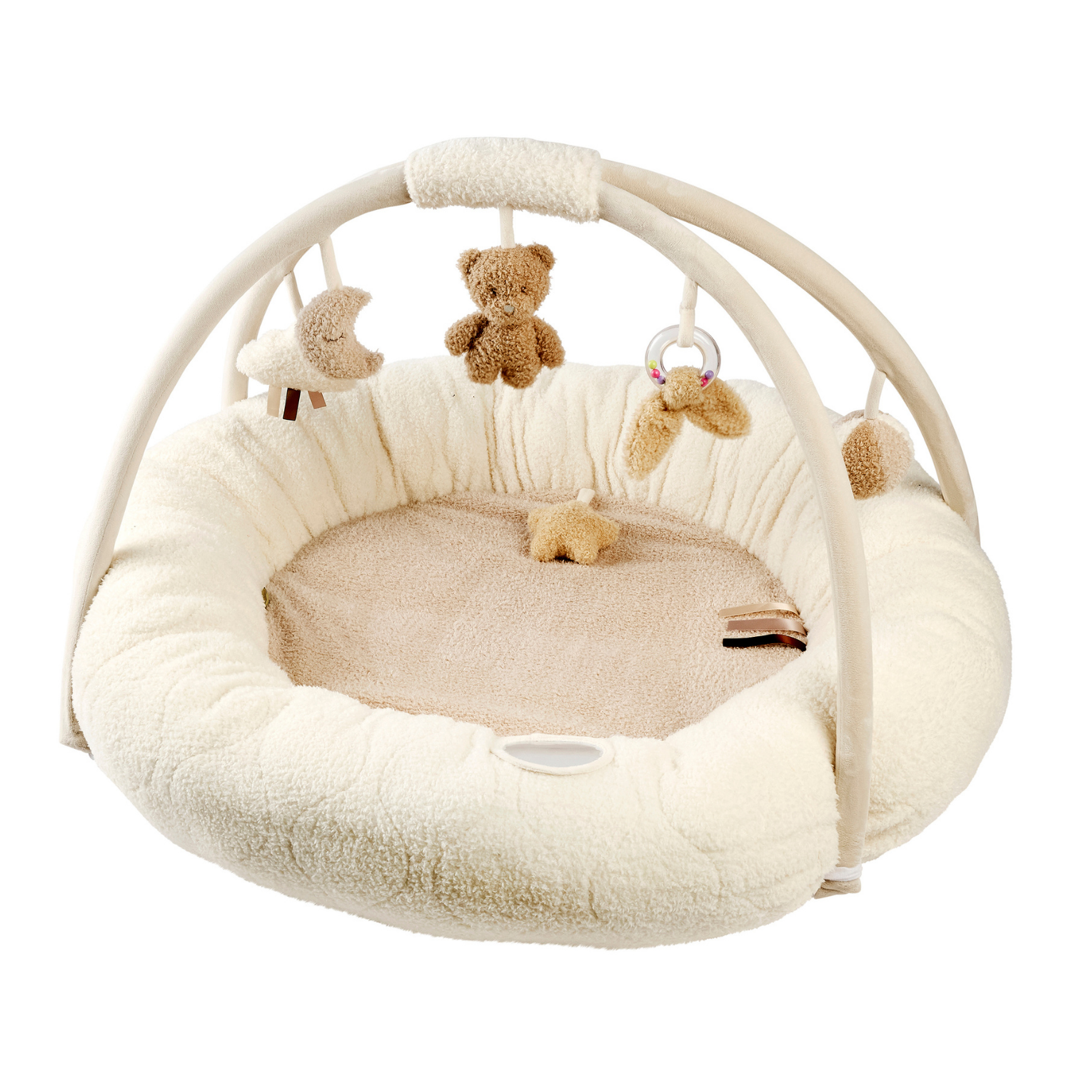 Nattou Teddy Stuffed Playmat with Arches - Ecru