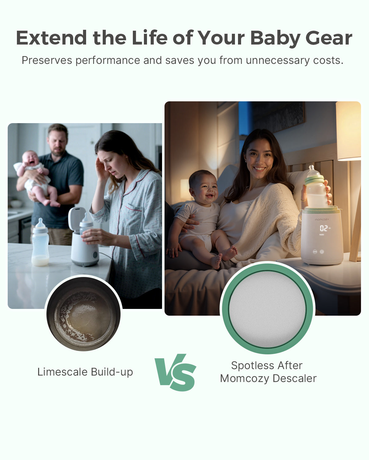 Momcozy descaling tablets removing limescale