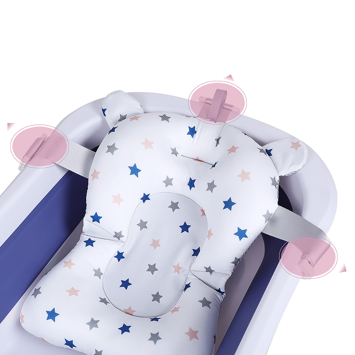 Microbead Baby Bath Tub Cushion in bath