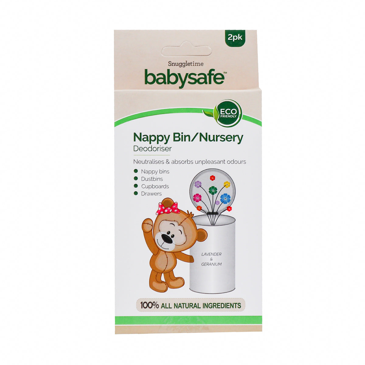 Baby Safe Bin & Nursery Deodoriser 2PK
