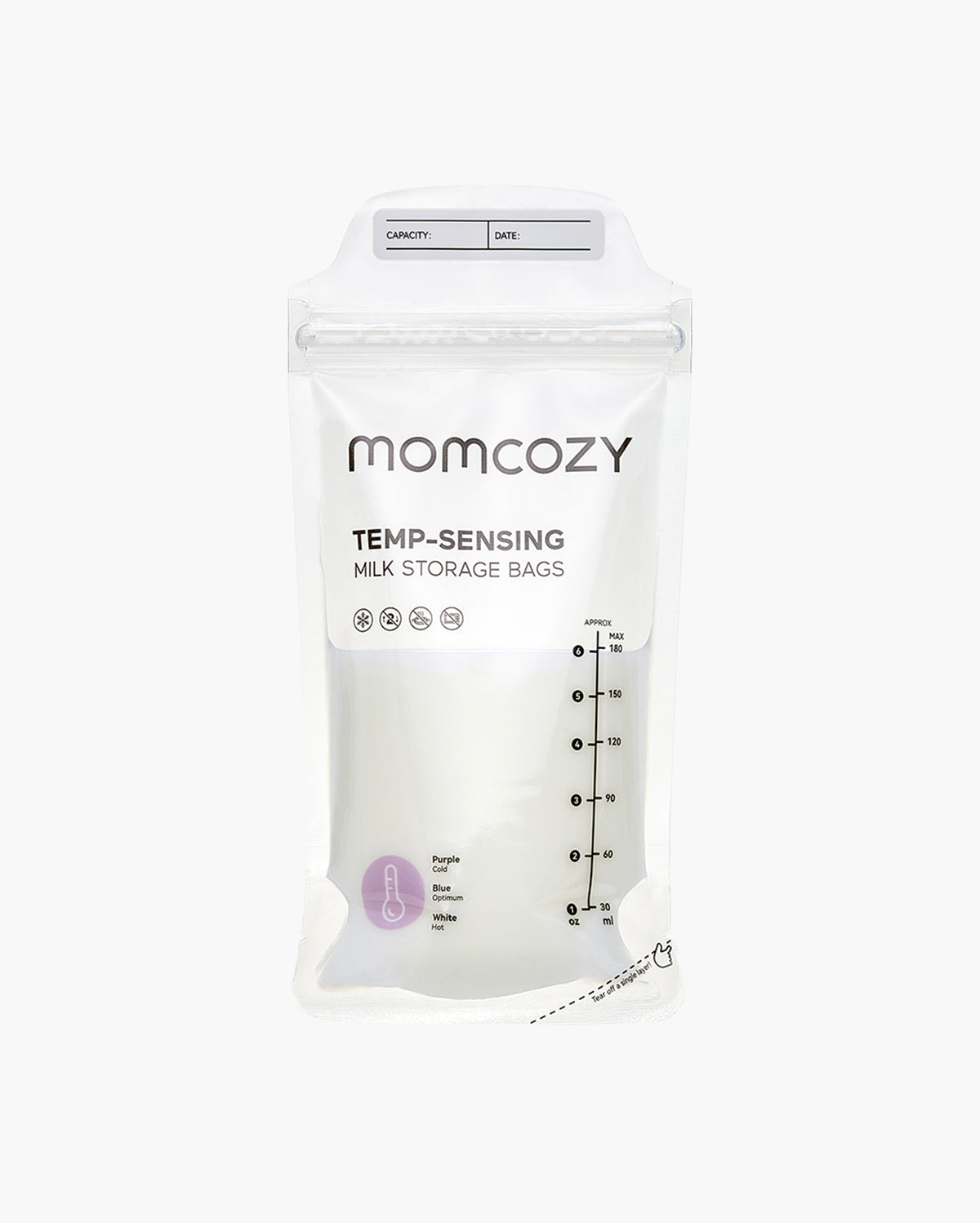 Momcozy breastmilk storage bag detail
