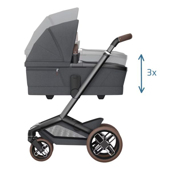 Fame Travel System: Fame Stroller + Pebble 360 Pro Car Seat + Fame Carrycot - Twillic Graphite