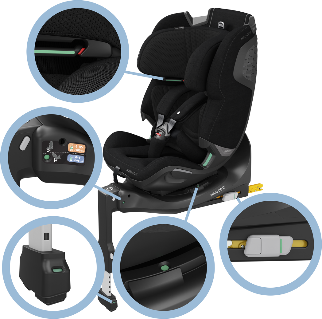 Maxi Cosi Emerald 360 Pro - Authentic Black - Bubbadue