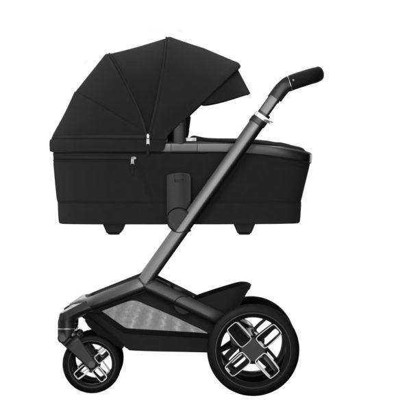 Fame Travel System: Fame Stroller + Pebble 360 Pro Car Seat + Fame Carrycot - Black - Bubbadue