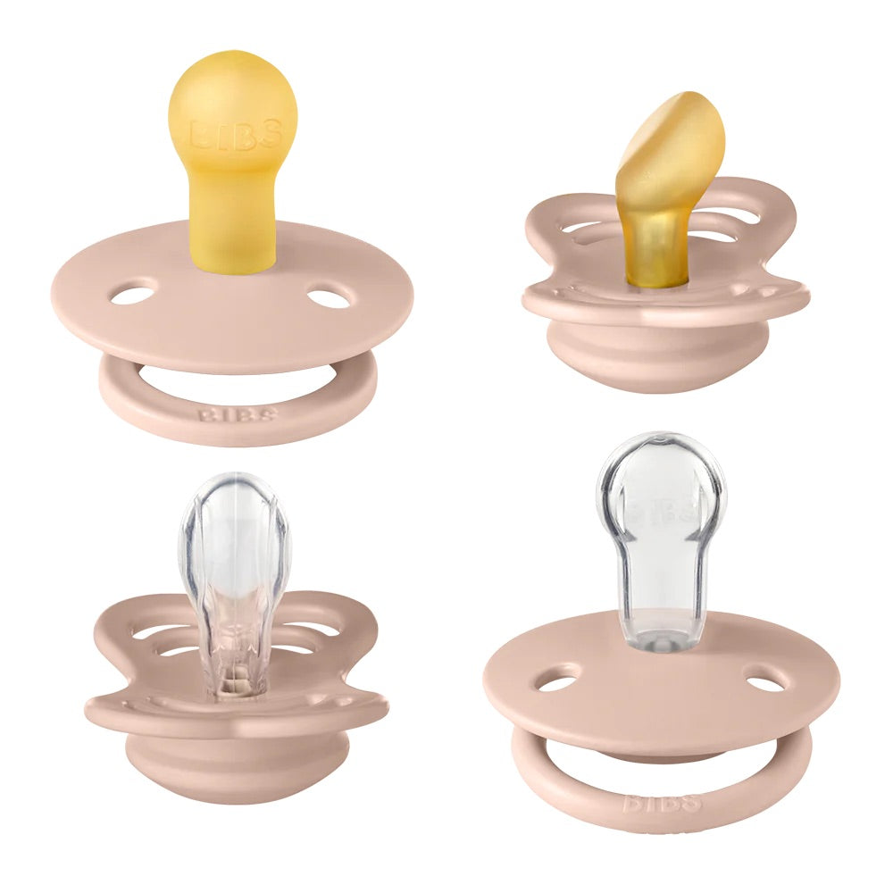 BIBS Pacifiers / Dummies Try-It Collection - Blush - Bubbadue