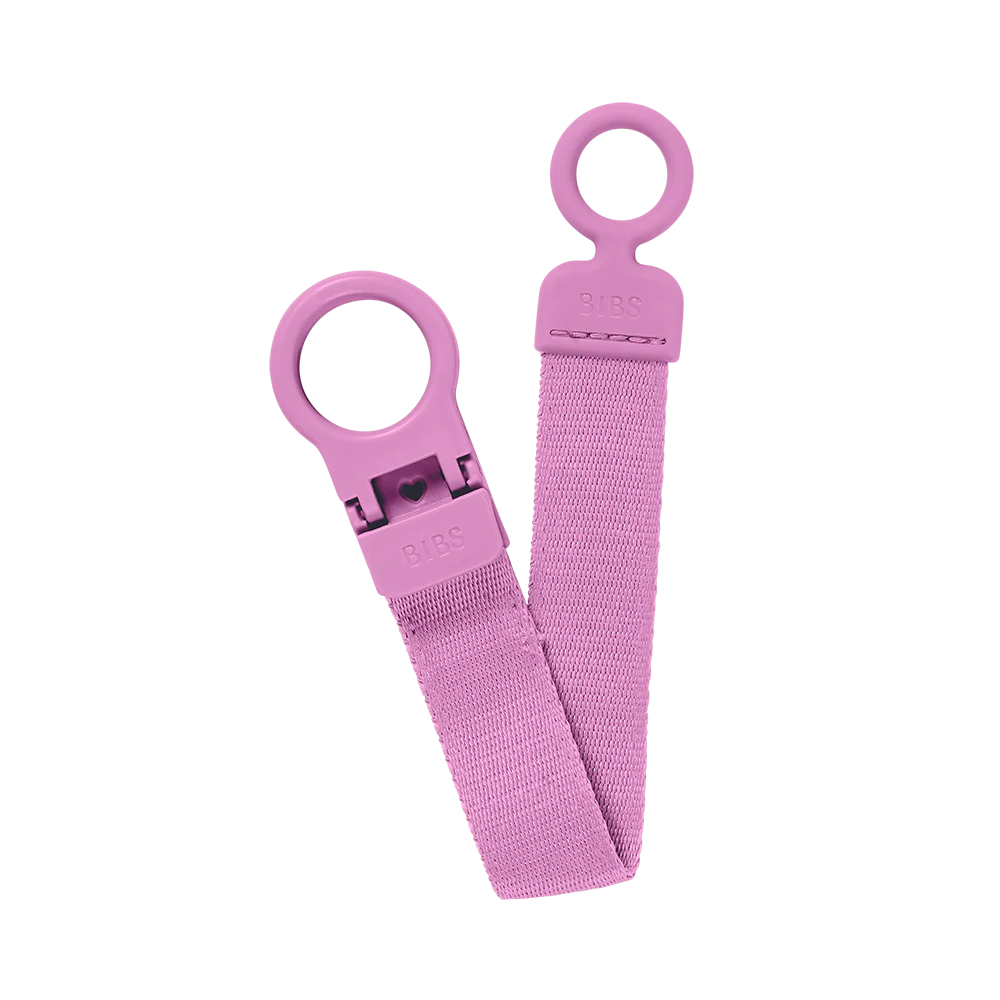 BIBS Loop Pacifier Clip - Bubblegum