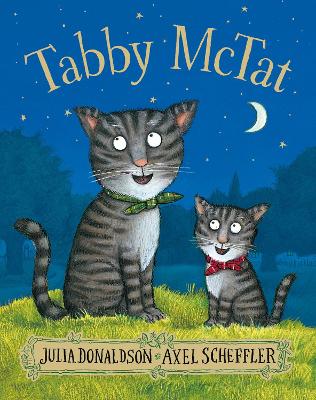 Paperback of "Tabby McTat" book by Booksite Afrika, showing the colorful cover with illustrations from the story.