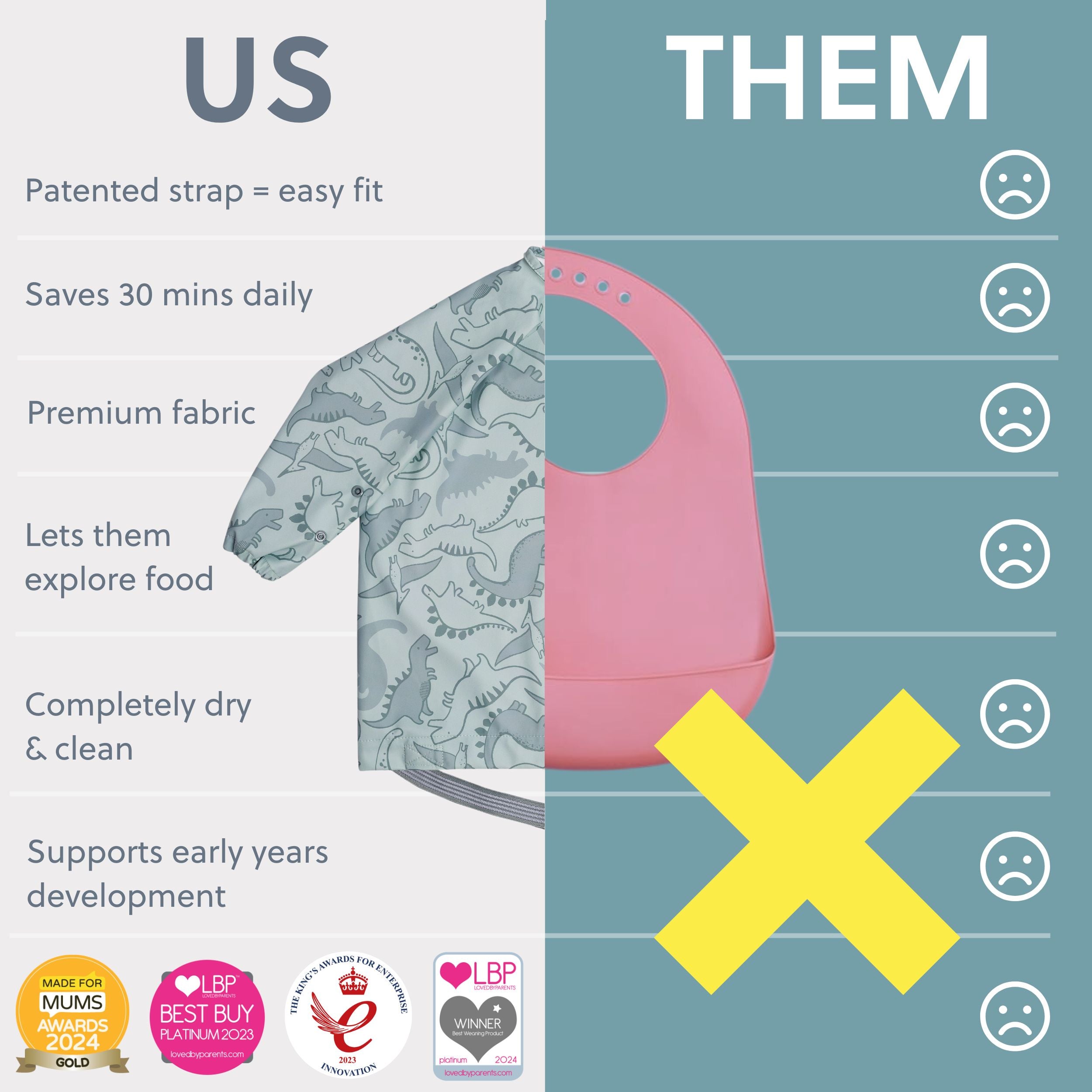 Bibado Dino Roar coverall for babies, featuring colorful dinosaur print and soft fabric, perfect for comfortable all-day wear.