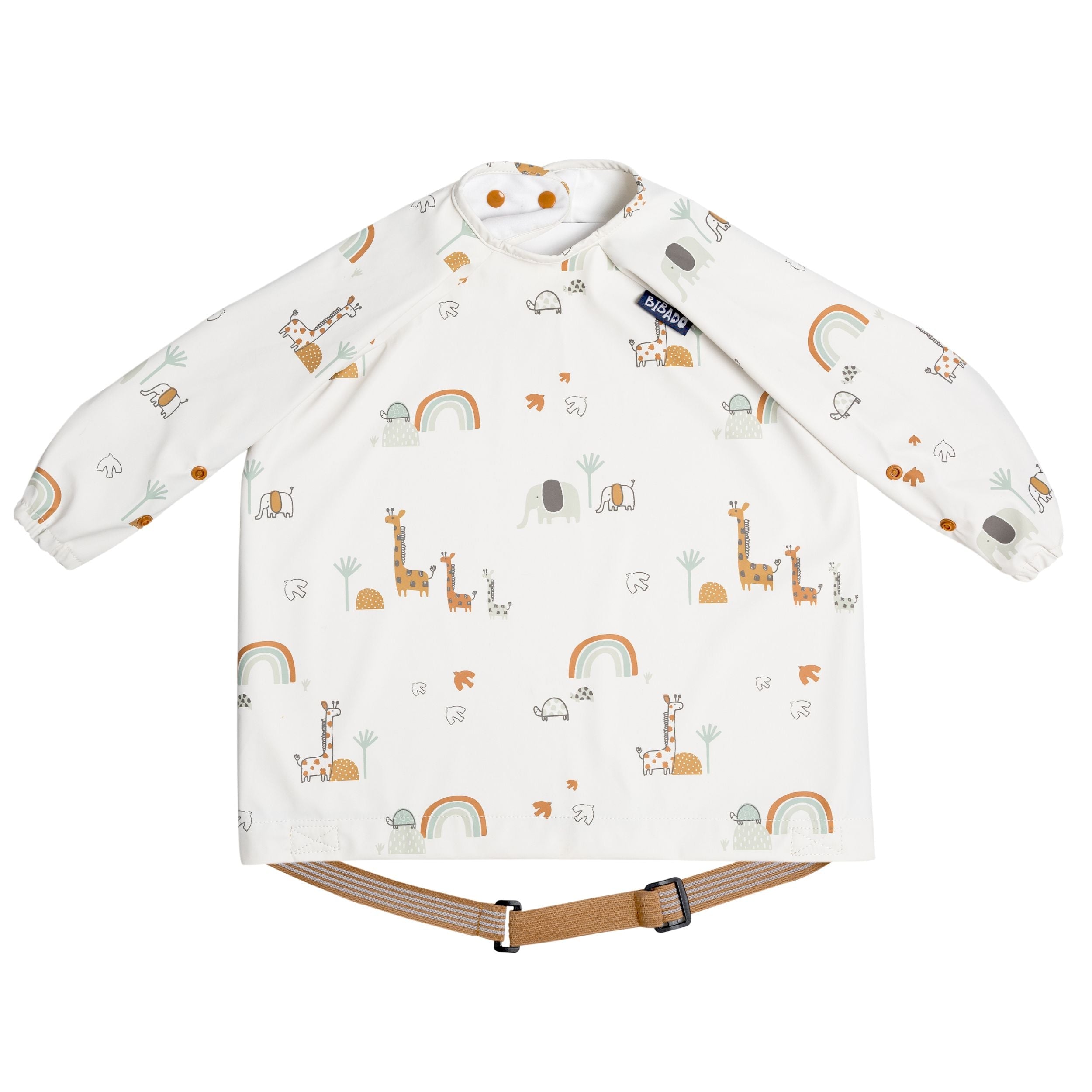 Bibado Full Starter Kit in blush with baby bibs, changing mat, and accessories arranged on a clean surface.