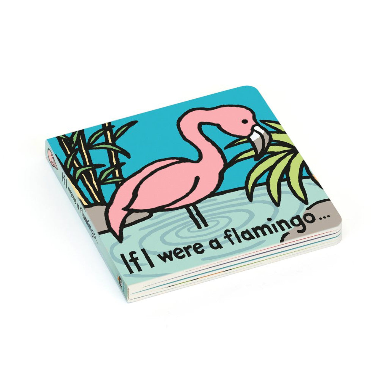 If I Were A Flamingo Board Book - Jellycat - Bubbadue