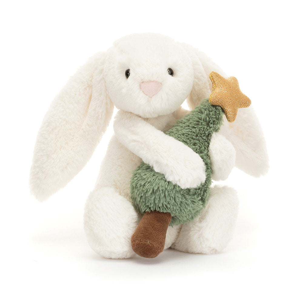 Bashful Bunny with Christmas Tree - Jellycat