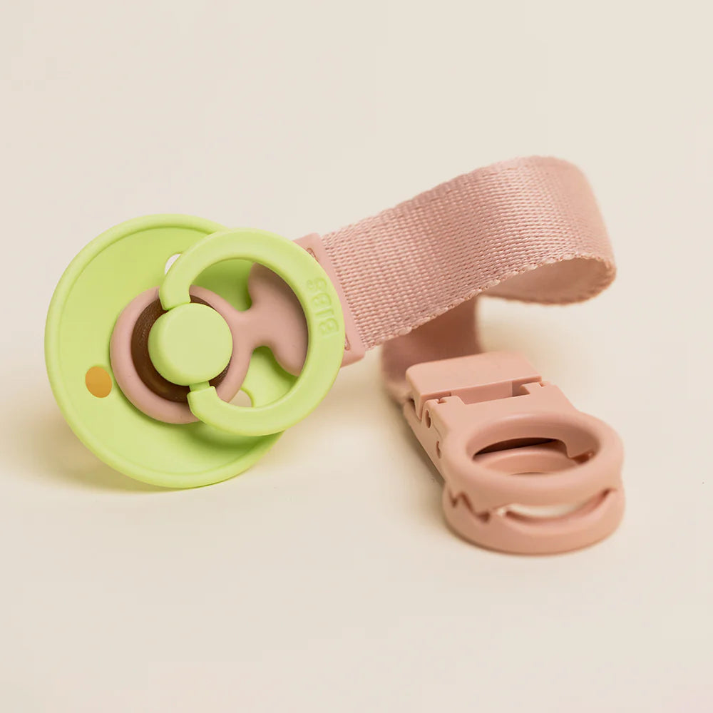 BIBS Loop Pacifier Clip - Blush