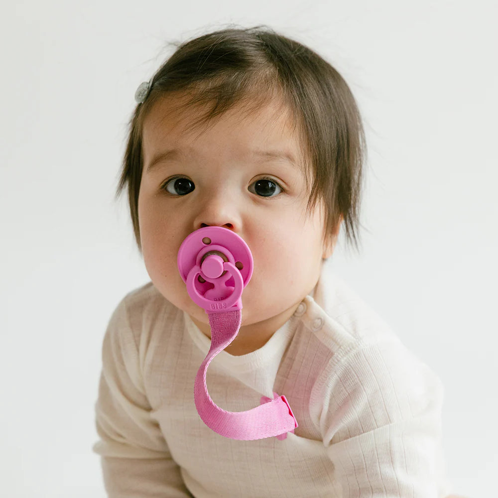 BIBS Loop Pacifier Clip - Bubblegum