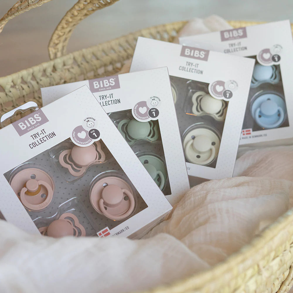 BIBS Pacifiers / Dummies Try-It Collection - Sage - Bubbadue