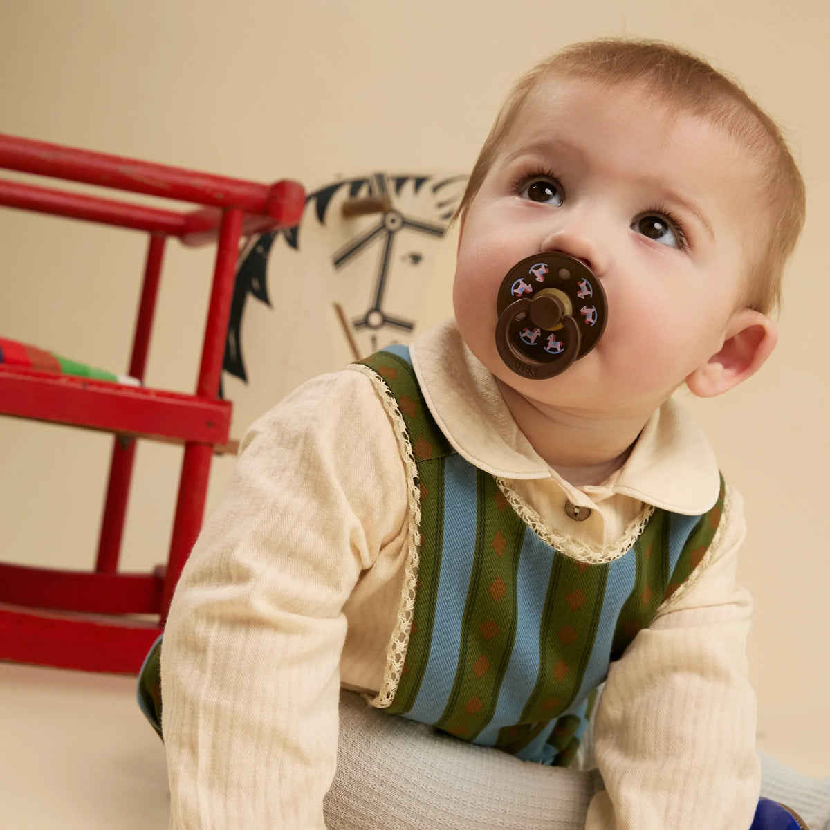 BIBS Colour Pacifiers 2 Pack - Holiday Horse Vanilla/Mocha | Bubbadue