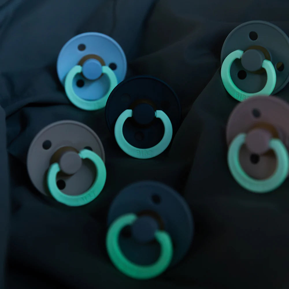 BIBS Colour Night Glow Pacifiers / Dummies - Woodchuck