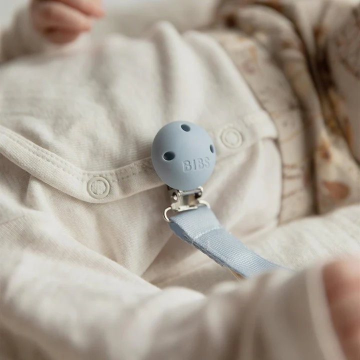 BIBS Pacifier Clip Ribbon - Dusty Blue