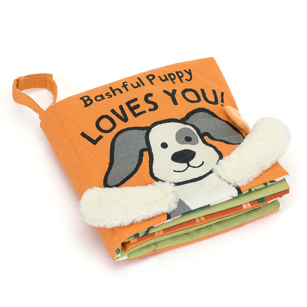 Bashful Puppy Loves You Board Book - Jellycat