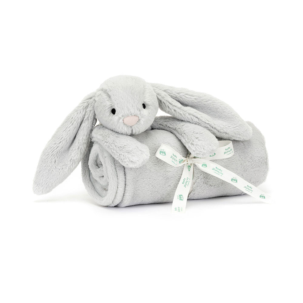 Bashful Silver Bunny Blankie - Jellycat