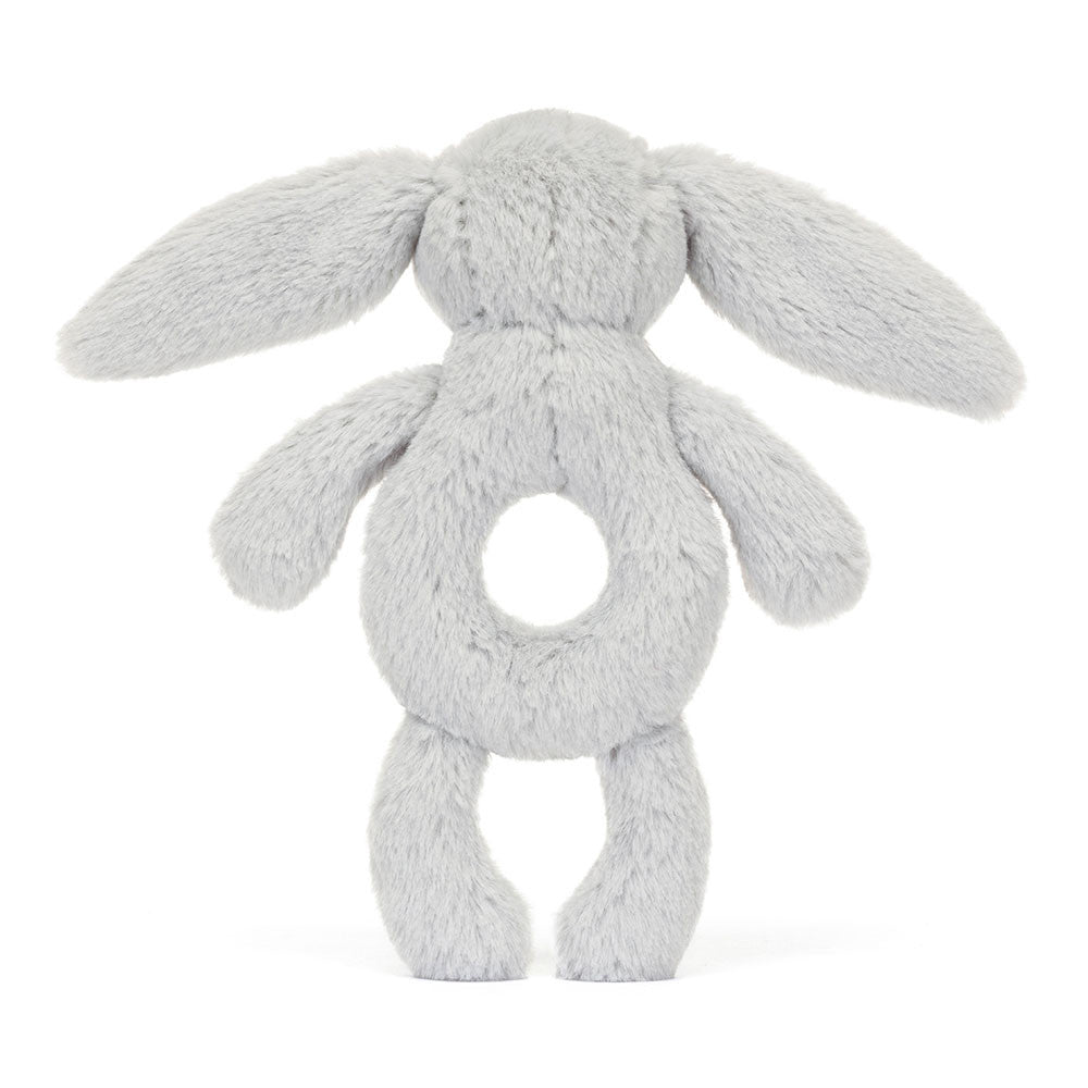 Bashful Silver Bunny Ring Rattle - Jellycat