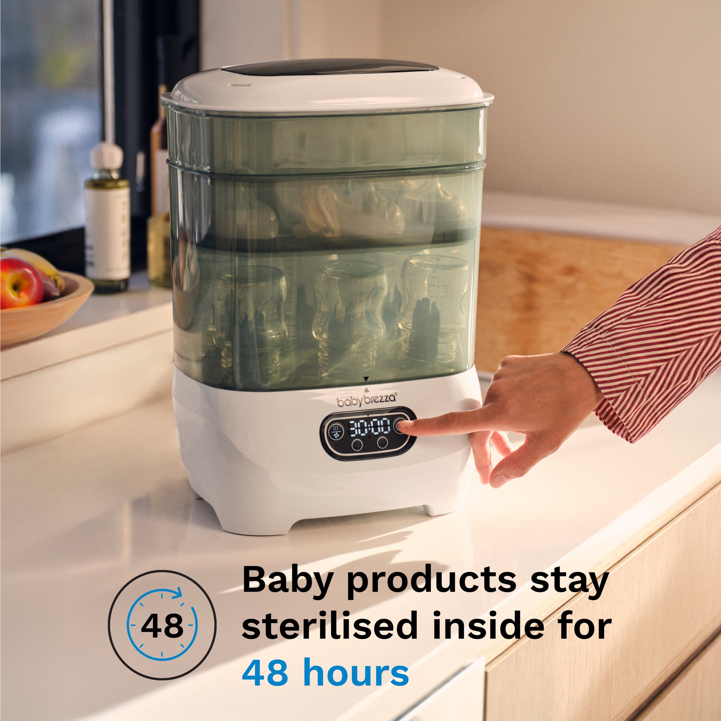 Baby Brezza Sterilizer Dryer Advanced features