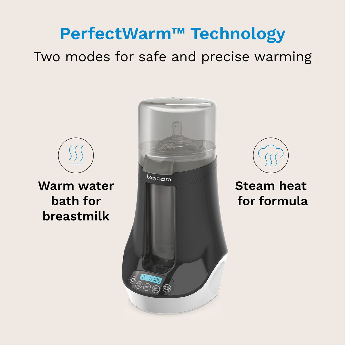 Baby Brezza warmer heating a bottle