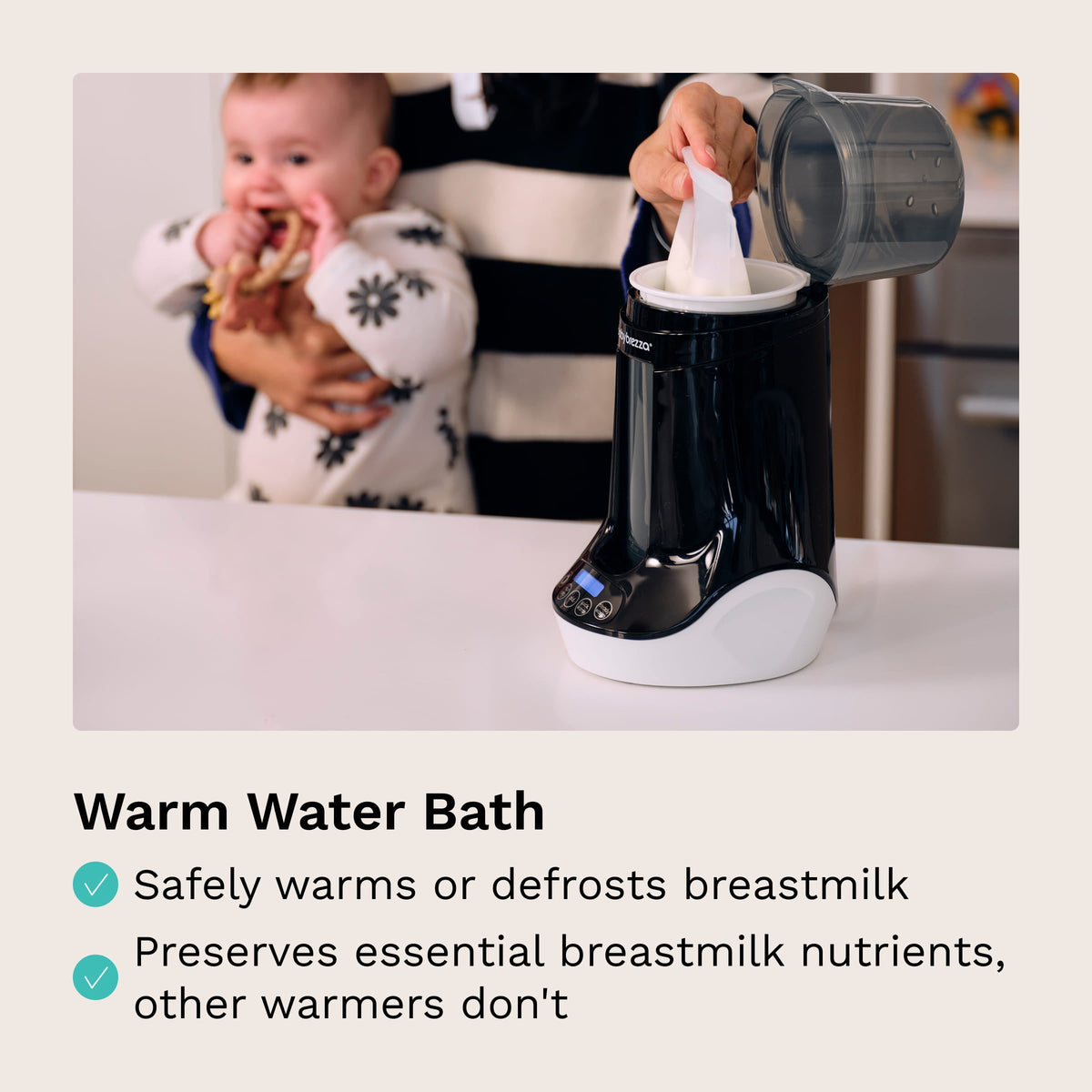 Baby Brezza warmer warm water bath