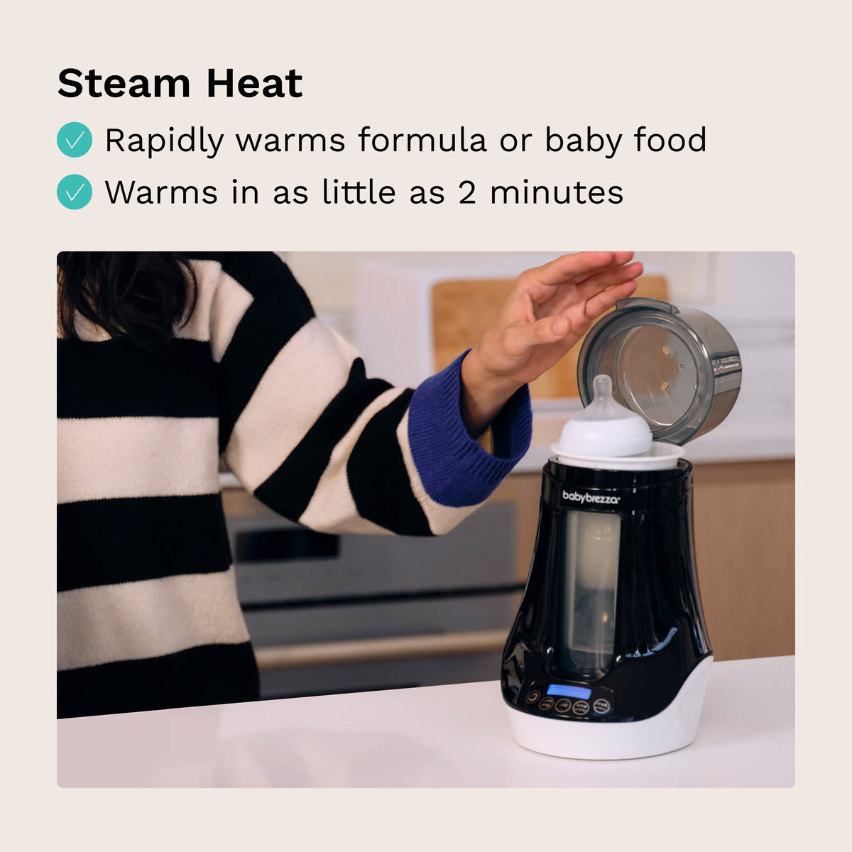 Baby Brezza warmer defrost setting