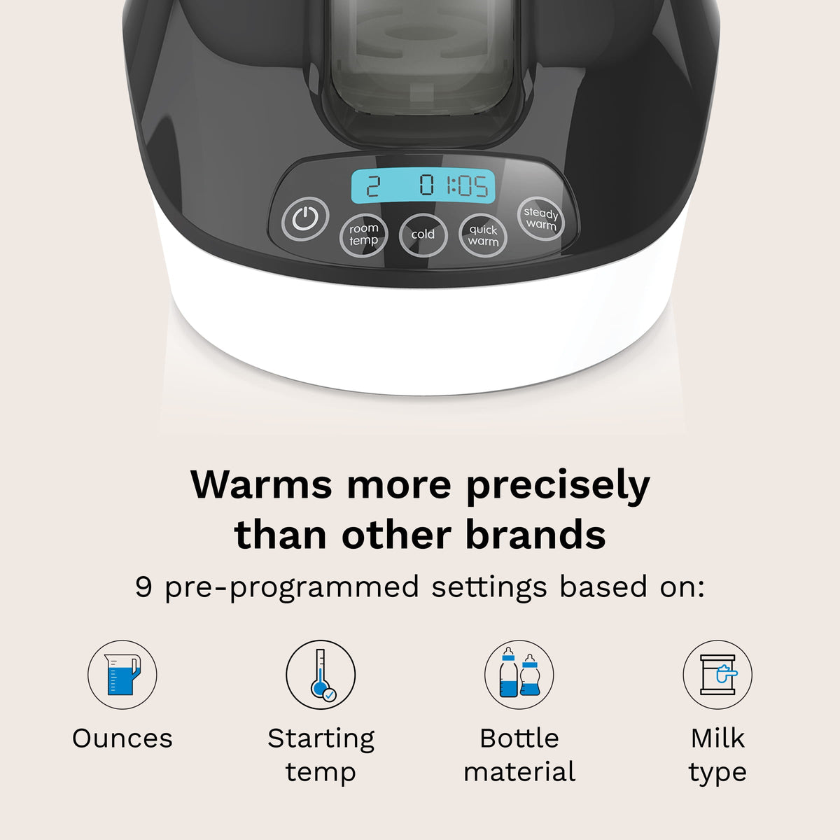 Baby Brezza warmer fits most bottles