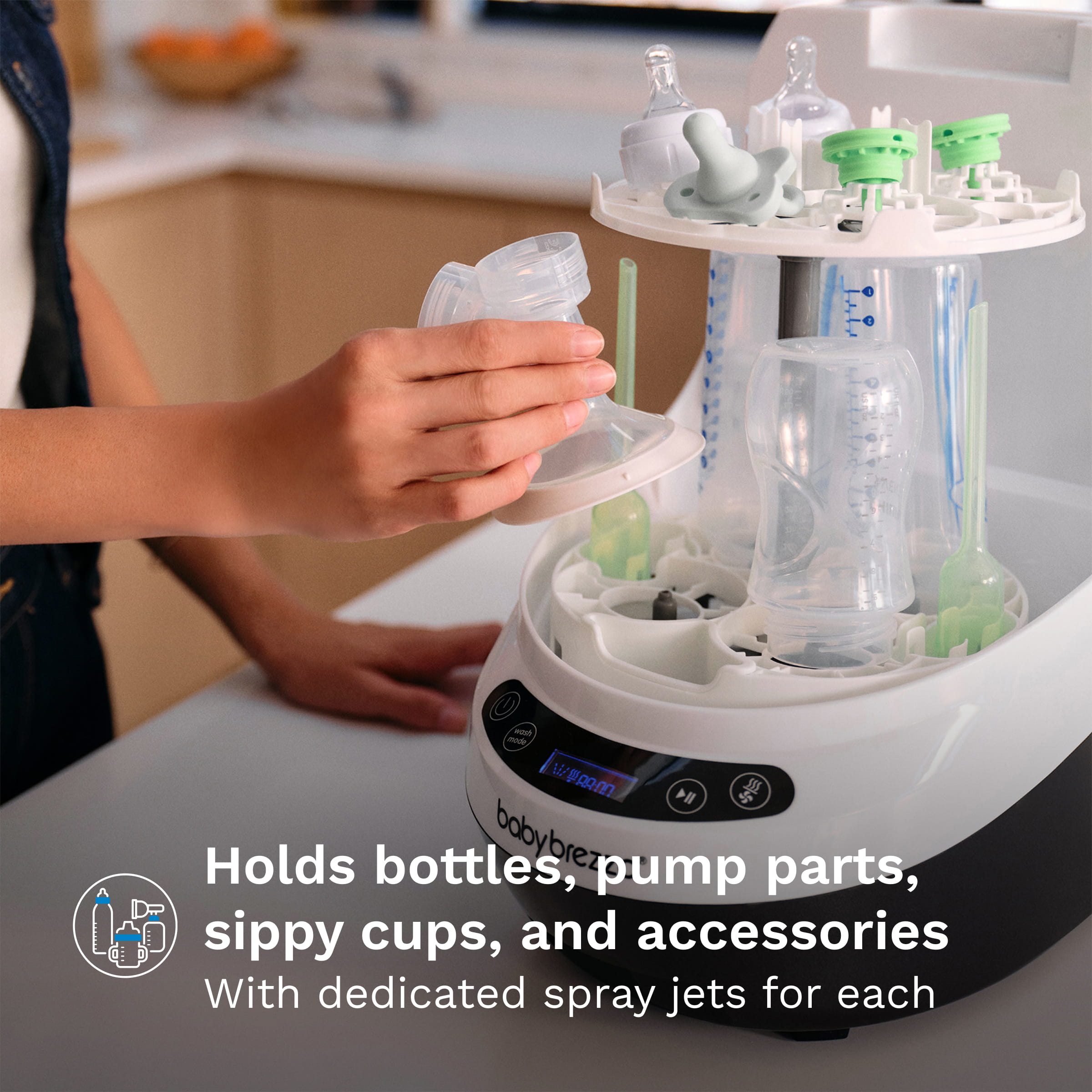 Baby Brezza Bottle Washer Pro controls