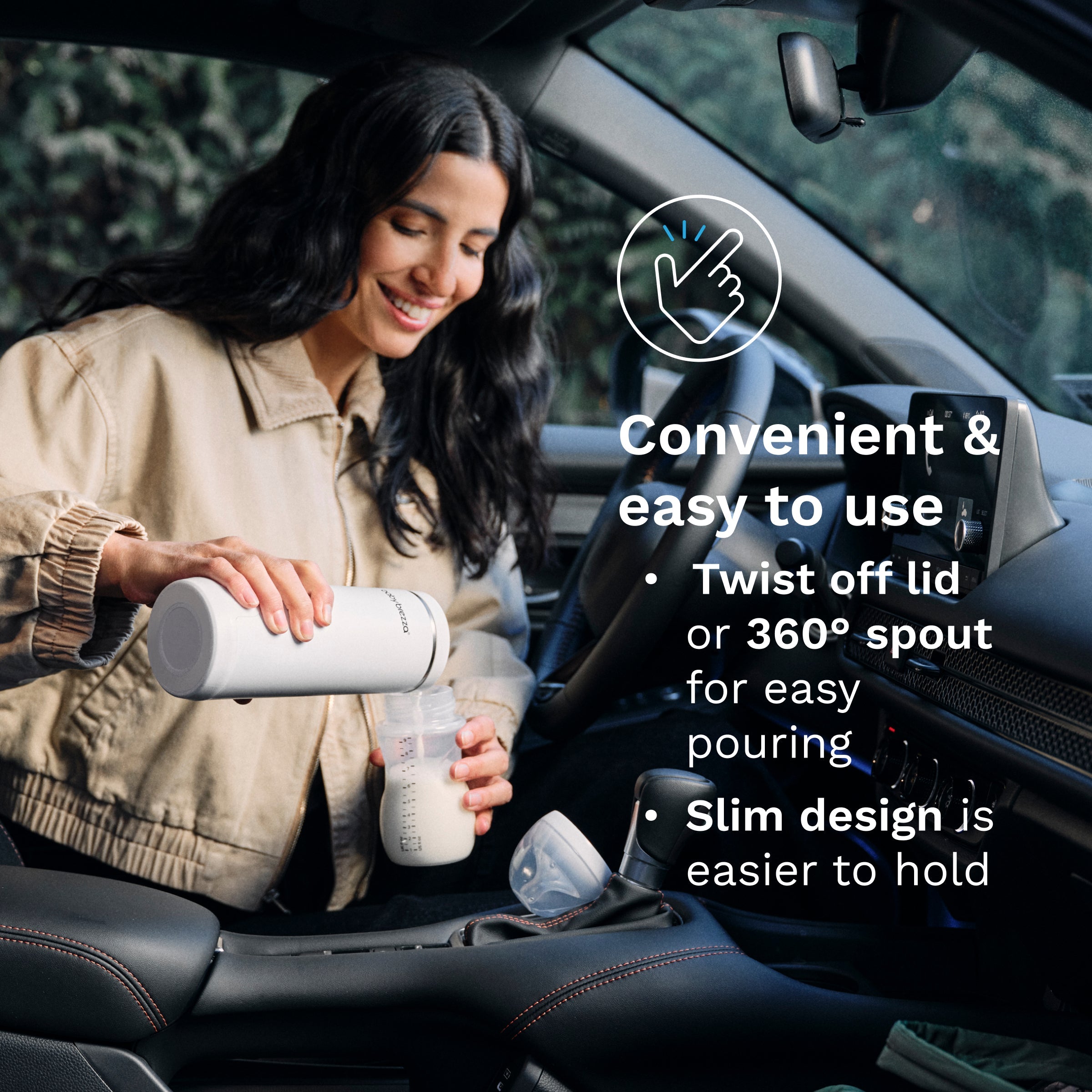 Baby Brezza Superfast Portable Bottle Warmer on the go