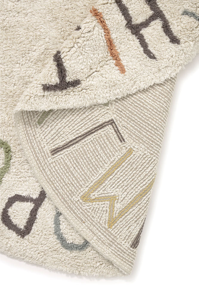 Lorena Canals Washable Play Rug ABC - Colour & Letters