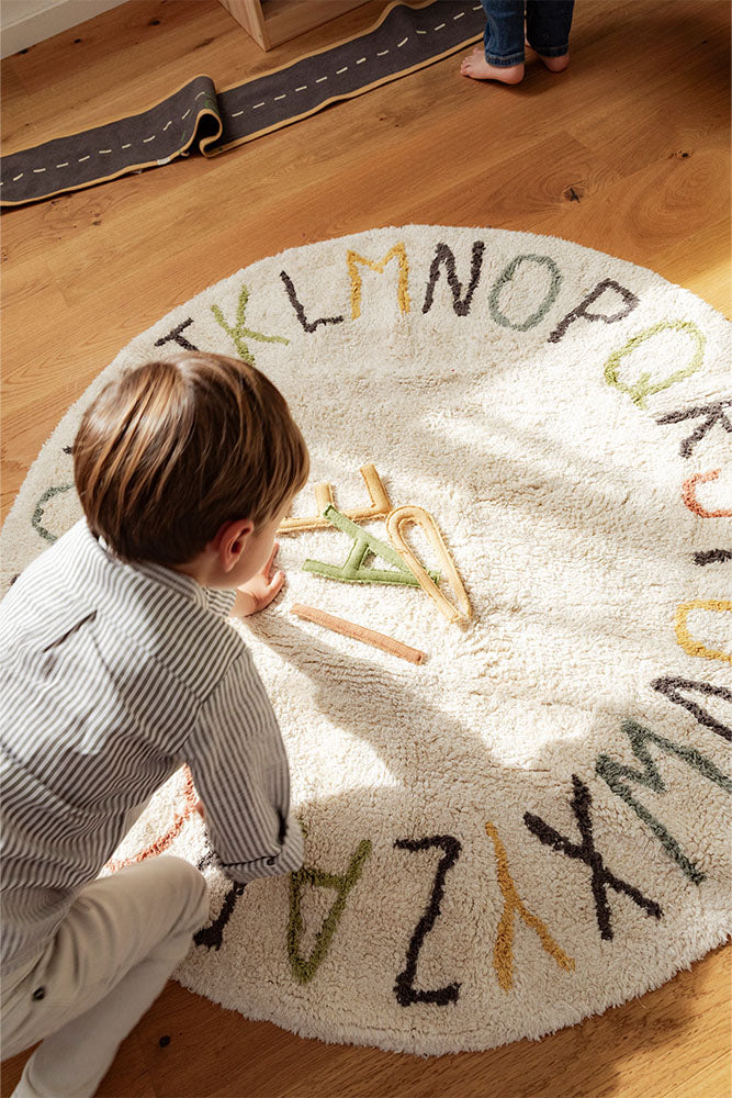 Lorena Canals Washable Play Rug ABC - Colour & Letters