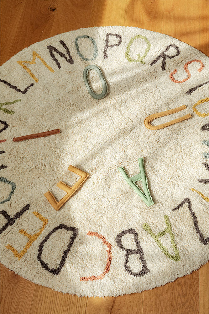 Lorena Canals Washable Play Rug ABC - Colour & Letters