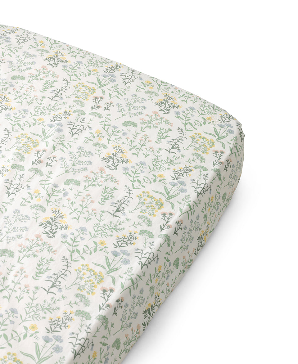 Bea Fitted Sheet, Summer Flowers - Bubbadue