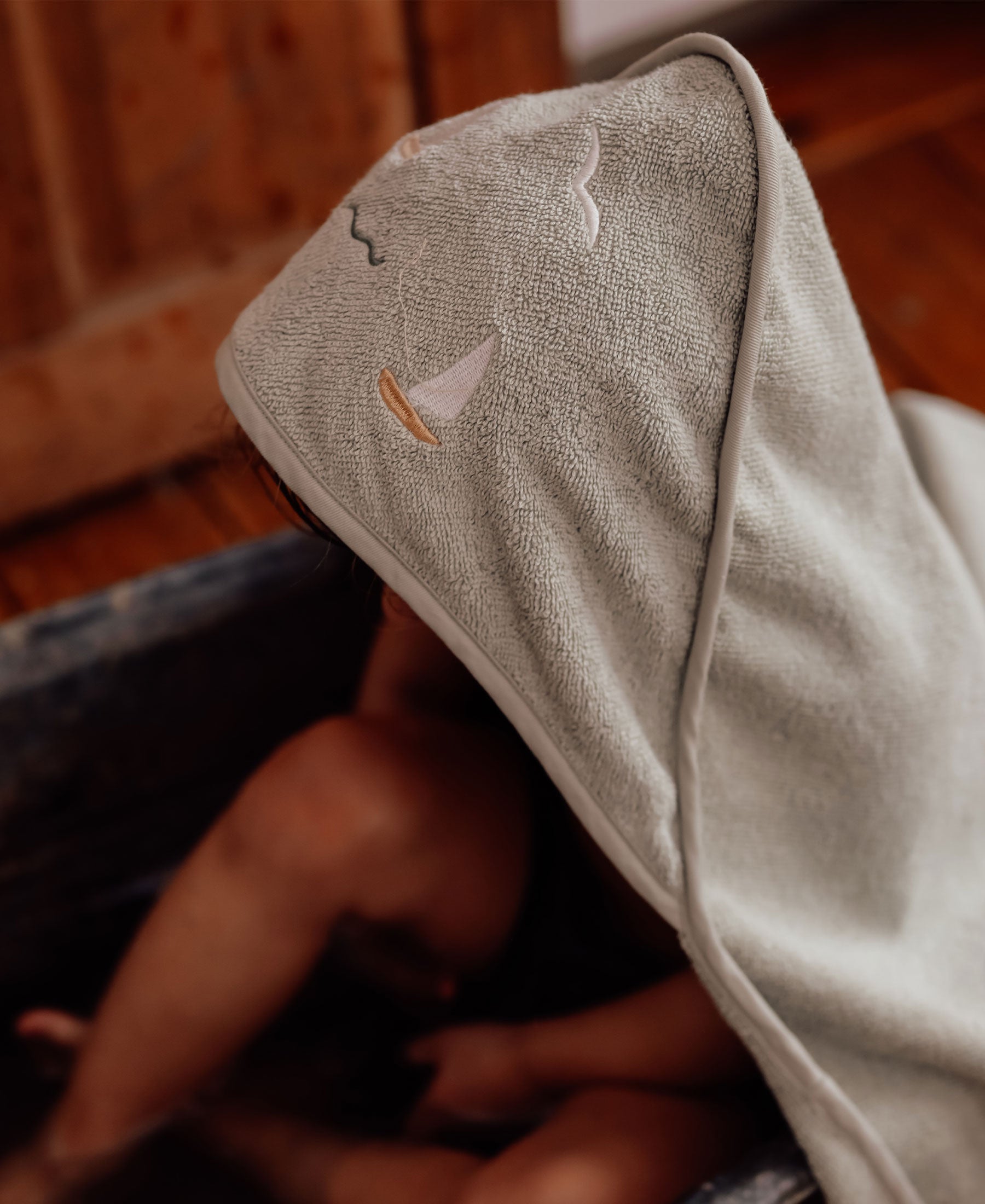 Petal Baby Towel, Sailboats - Bubbadue