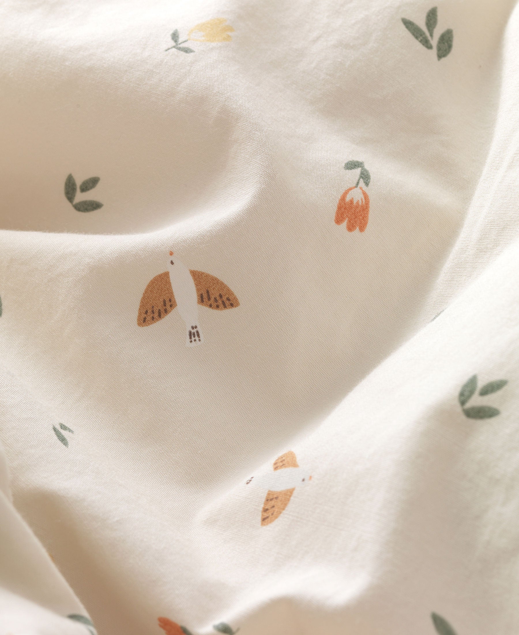 Doves Cover For Changing Cushion, Songbirds - Bubbadue