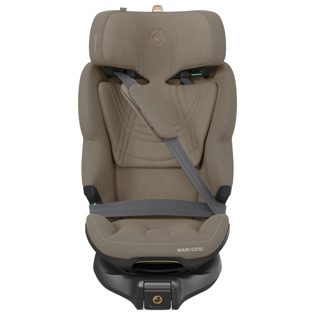 Maxi Cosi Emerald 360 Pro travel system with Twillic Truffle fabric, showing the car seat and stroller components.