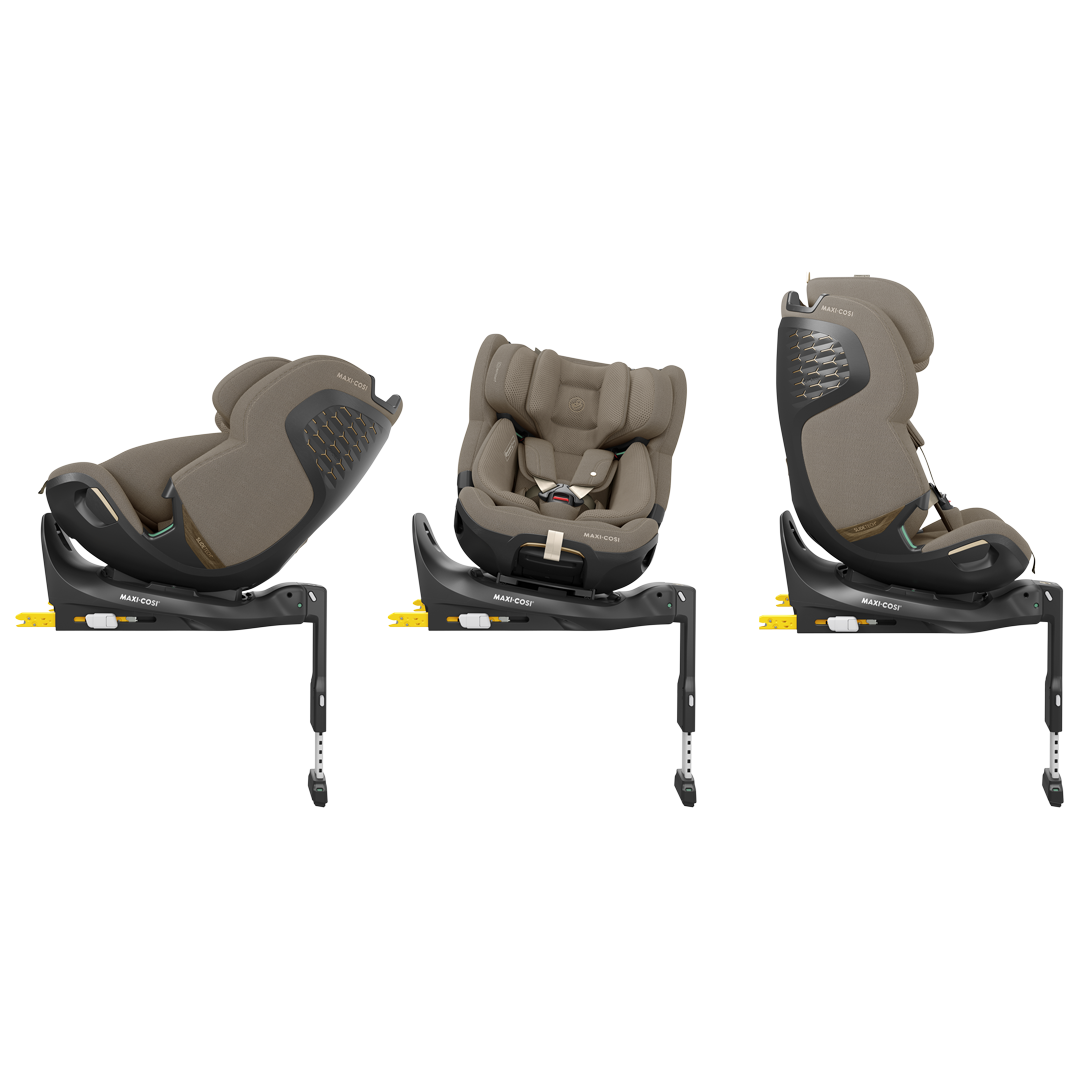 Maxi Cosi Emerald 360 Pro travel system with Twillic Truffle car seat and stroller in a sleek, modern design.