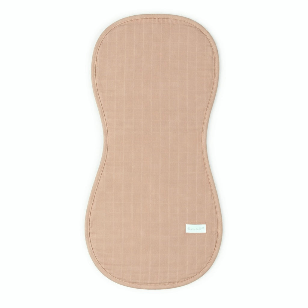 Bubbadue toffee burp cloth made of soft, absorbent fabric, designed for gentle baby care and feeding protection.